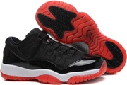 Women Jordan 11 Low Black/Red